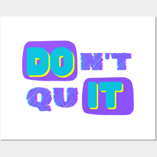 DOIT from dont quit typography Posters and Art